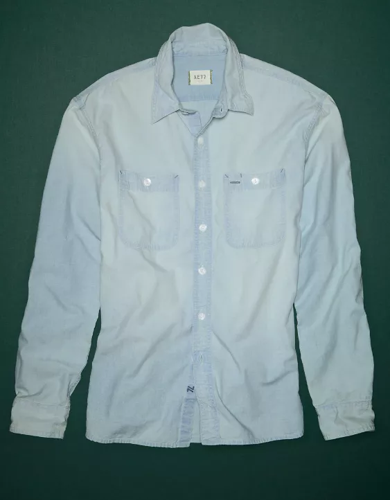 AE77 Premium Chambray Workshirt 5 AE77 Premium Chambray Workshirt - Image 3