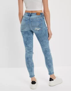 AE Next Level Ripped High-Waisted Jegging Crop -Aerie 2433 4342 508 ob