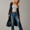 AE Plush Long-Length Cardigan -Aerie 3375 8466 001 of