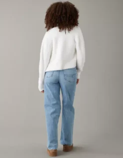 AE Strigid Curvy Super High-Waisted Baggy Straight Embellished Jean 6 AE Strigid Curvy Super High-Waisted Baggy Straight Embellished Jean -Aerie 4436 4736 905 ob