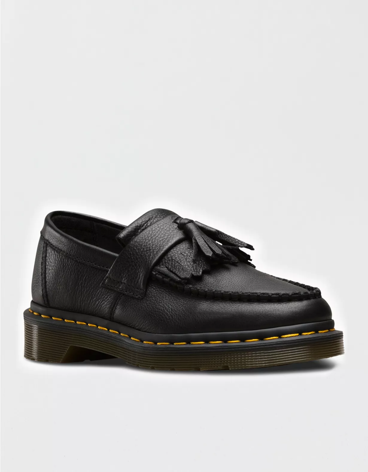 Dr. Martens Women's Adrian Yellow Stitch Tassel Loafers 4 Dr. Martens Women's Adrian Yellow Stitch Tassel Loafers - Image 2