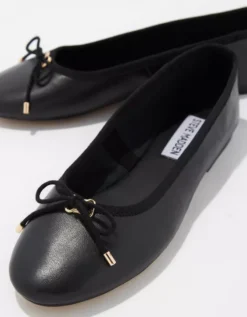 Steve Madden Women's Blossoms Black Leather Shoes -Aerie 7410 6309 001 d1