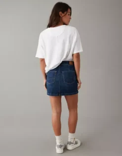 AE Next Level High-Waisted Denim Mini Skirt -Aerie 8332 4706 896 ob