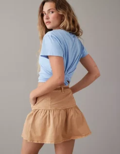 AE High-Waisted Drawstring Mini Skirt -Aerie 9332 4675 212 ob